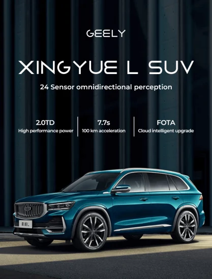 2023 Venta caliente Geely Monjaro Xingyue L Vehículos de nueva energía 4WD Híbrido Nuevo SUV Coche Chino Eléctrico Gelly Xingyu EV Vehículo Adulto